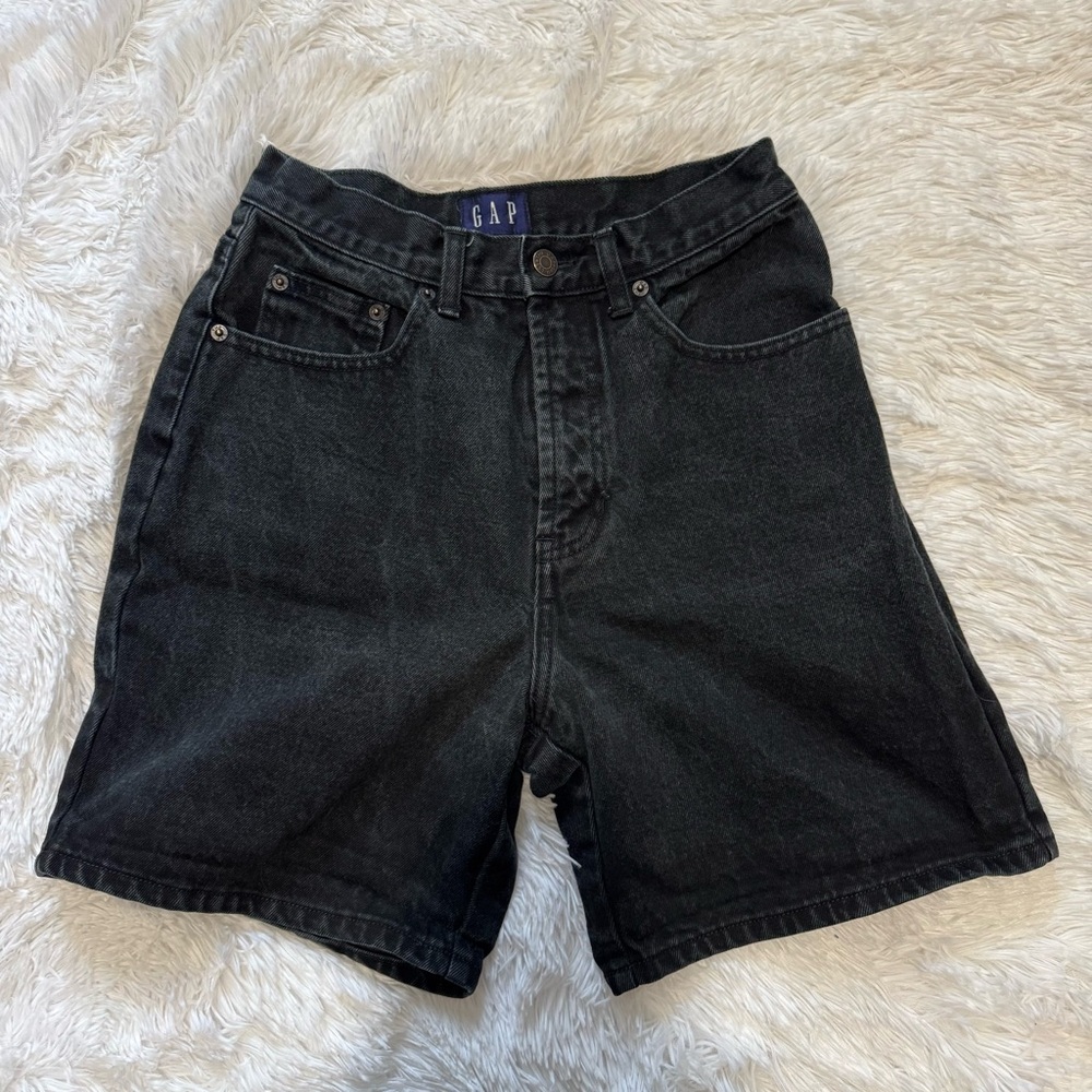 GAP Black Denim High Rise Shorts Size 8